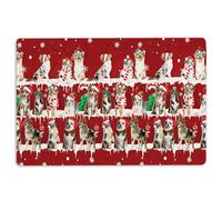 MIAOMANSENSTORE Tapis d'entrée Paillasson de Berger Australien, paillasson de Bienvenue d'arbre de noël de Flocon de Neige de Joyeux Noël de Berger Australien Decoration Chambre