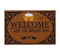 MIAOMANSENSTORE Tapis d'entrée Paillasson de bière, Bienvenue j’espère Que Vous Avez apporté de la bière drôle idée Cadeau Unique paillasson de Bienvenue Decoration Chambre