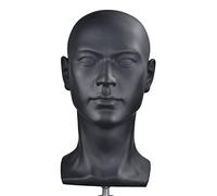 MIAOMANZI Tête de mannequin en plastique, tête d'homme, avec perruque, réaliste, pour présentation de chapeaux, lunettes de soleil... (30YH)