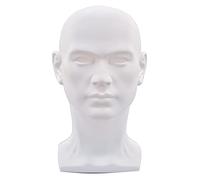 MIAOMANZI Tête de mannequin en plastique, tête d'homme, avec perruque, réaliste, pour présentation de chapeaux, lunettes de soleil... (30YB)