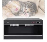 Miaomi - Incubateur chauffant pour animaux domestiques, avec éclairage LED, boîte métallique scellée, contrôle indépendant à bouton (noir)