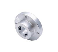 MIAOSHE Accouplement à bride en alliage d'aluminium, 50mm, trou de 8mm, 9mm, 10mm, 11mm, avec rainure de clavette, connexion d'arbre de Transmission rigide Manchon d'arbre(12mm bore 4mm Keyway)
