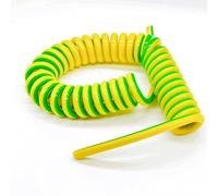 MIAOSHE Câble électrique extensible en cuivre pur, section 1,0 mm², avec ressort en PU et fil de terre. 17 AWG Élasticité(Stretch 9 Meters)