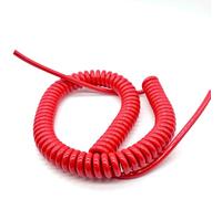MIAOSHE Câble électrique spiralé de 6 mètres, calibre 20 AWG, 0,5 mm², isolé en PU résistant à la chaleur, for applications de tension Élasticité(3 Cores)