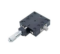 MIAOSHE Plateforme de déplacement micrométrique manuelle LGX40-C, table coulissante avec rail de guidage linéaire optique 40 mm x 40 mm for un mouvement de précision Module