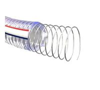 MIAOSHE Tuyau souple transparent en plastique for pompe à eau, flexible en caoutchouc avec armature métallique, 1 mètre, PVC, avec fil d'acier. Conduit d'air(25x31mm)