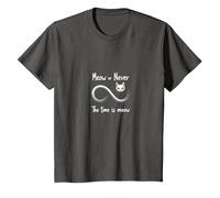 Miaou Jamais : Les Amoureux des Chats Infinity, Chat T-Shirt, Enfant, Asphalte, 4 Ans