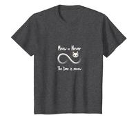 Miaou Jamais : Les Amoureux des Chats Infinity, Chat T-Shirt, Enfant, Chiné Foncé, 2 Ans