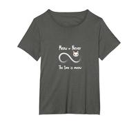 Miaou Jamais : Les Amoureux des Chats Infinity, Chat T-Shirt, Femme Grandes Tailles, Asphalte, 3X