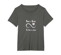 Miaou Jamais : Les Amoureux des Chats Infinity, Chat T-Shirt, Femme Grandes Tailles, Asphalte, 5X