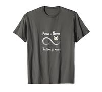 Miaou Jamais : Les Amoureux des Chats Infinity, Chat T-Shirt, Homme, Asphalte, 5XL