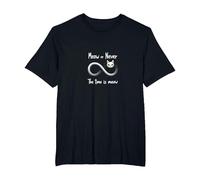 Miaou Jamais : Les Amoureux des Chats Infinity, Chat T-Shirt, Homme Grandes Tailles, Noir, 2X Tall