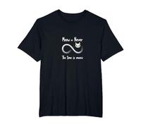 Miaou Jamais : Les Amoureux des Chats Infinity, Chat T-Shirt, Homme Grandes Tailles, Noir, 5X Tall