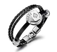 MIAOWR Bracelet Porte Bonheur Texas Holdem Bracelets Quinte Flush Royale Unisexe Cadeaux Pour Les Amateurs de Hold'em