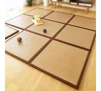 MIAOXIAO Tatami Tapis en Rotin Futon Matelas, Tapis Japonais Tatami Pliable Tapis Antidérapant, Tapis De Couchage D'été Tapis de Sol Respirant pour Jardin Tapis De Salon,1,60x60cm/23x23inch