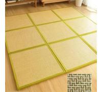 MIAOXIAO Tatami Tapis en Rotin Futon Matelas, Tapis Japonais Tatami Pliable Tapis Antidérapant, Tapis De Couchage D'été Tapis de Sol Respirant pour Jardin Tapis De Salon,3,60x60cm/23x23inch