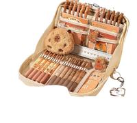 Miaoyak Grande capacité Kawaii Capybara Sac de papeterie multi-couches Cartoon Mignon Trousse à crayons Simple Cosmétique Sac d'école Fournitures de bureau