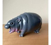 Miaoyak Moo Deng Hippopotame, porc rebondissant, figurine d'hippopotame pygmée, figurines en résine, petite statue de table