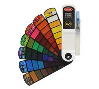 Miaoyak Pigment Aquarelle Solide Professionnel Pliable - Pinceau Stylo Art en Forme d'Éventail - Outils de Peinture pour Voyage