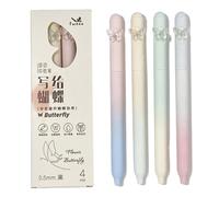 Miaoyak Stylo à encre neutre élégant avec dégradé de couleur papillon, stylo à encre unique, fournitures de papeterie pour étudiant école