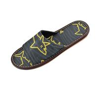 miaozhen Angry Animal Shark Fish Yellow Black Men and Women Slippers Indoor Summer Soft personalizado para Slides Sandales pour voyage, piscine, fête zapatillas para mujer elegantes, Angry Animal