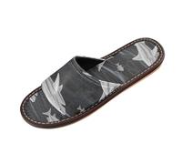 miaozhen Animal Shark Pantoufle femme argent noir intérieur extérieur respirant mignon personalizados para plage sandales pour voyage, piscine, fête pantuflas para hombres, Requin argenté et noir