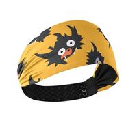 miaozhen Bandeau athlétique pour femme avec imprimé monstre d'Halloween et évacuation de l'humidité, pour volley-ball, randonnée, gym, entraînement, bandas para el cabello deportivas