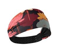 miaozhen Bandeau de sport élastique coloré pour femme, motif fleurs et feuilles, pour course à pied, volley-ball, course à pied, randonnée, diadèmes para ni