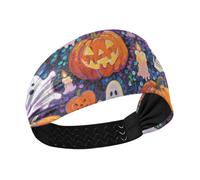 miaozhen Bandeau élastique à paillettes pour Halloween, citrouille, orange, évacuation de l'humidité, pour la course à pied, la randonnée, usage quotidien, diadéma de football