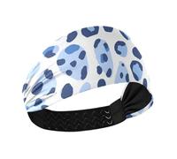 miaozhen Bandeau épais antidérapant avec imprimé léopard bleu pour femme pour yoga, yoga, usage quotidien, lavage du visage diadémique para ni