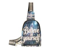 miaozhen Believe in Yourself - Sac à bandoulière antivol pour femme - Pour voyage, croyez en vous-même - Licornes mignonnes, Believe in Yourself Cute Animal Unicorns