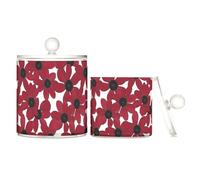 miaozhen Blackeyed Susan Simple Line Art Valentinesnes Organiseur de bonbons en plastique transparent avec couvercle pour accessoires de salle de bain Petits bacs de rangement décoratifs pour