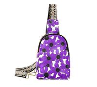 miaozhen Blackeyed Susan Simple Line Art Valentinesnes Sac à bandoulière robuste pour la randonnée Violet, Susan aux yeux noirs Simple Line Art Valentinesnes Violet, 1 Size