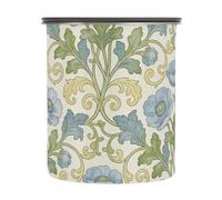 miaozhen Boîtes de rangement avec couvercles en acier inoxydable William Morris Vintage Silver Lily empilable avec bouton poussoir 900 ml