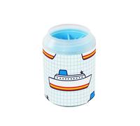 miaozhen Cartoon Big Ship Nettoyeur et masseur portable pour chien avec brosse en silicone doux essentiel pour tous les propriétaires d'animaux Nettoie en douceur les pattes après les promenades