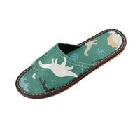 miaozhen Cartoon Cute Dinosaur Stegosaurus Snake Necked Dragon Green Spa Shower Slippers Indoor Outdoor Summer Soft Custom Beach Sandals for Pool Hotel, Travel zapatillas para mujer elegantes, Dessin