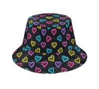 miaozhen Chapeaux chauds en fausse fourrure avec cœurs colorés fluo pour femme Chapeau de pêcheur pour temps froid gorros para el invierno de Hombre