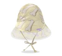 miaozhen Chapeaux de soleil pour enfant garçon Chapeaux de plage pour tout-petits filles I Love Dog Bone Jaune UPF 50+ Chapeau de voyage