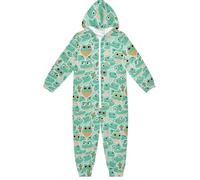 miaozhen Combinaison en flanelle avec fermeture éclair à capuche pour enfants - Motif crocodile vert - Costume de nuit fantaisie pour enfant - Vêtements de maison de 5 à 14 ans - Pyjama pour nino 6