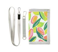 miaozhen Elegant Almonds Neon Ash Pink Green Portefeuille pour homme pour voyage simple robuste portefeuille pour homme avec cordon carteras para hombre