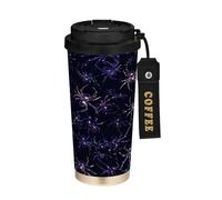 miaozhen Gobelet à café de voyage avec couvercle Halloween Nightmare - Tasses à café en acier inoxydable pour boissons chaudes et froides - 500 ml - Étanche