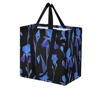 miaozhen Grand sac fourre-tout de grande capacité pour cuisine, demoiselle d'honneur, hôpital, shopping, plage, voyage France Iris Sibirica Bleu électrique