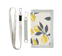 miaozhen Henri Style Lemon Gunmetal Petit portefeuille pour homme Cadeau pour jeune Tendance Décontracté Petit portefeuille avec cordon billeteras para hombre