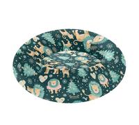 miaozhen Lits d'hiver antidérapants pour chat et chien de petite taille - Bleu sarcelle - 6 lions ludiques - 45,7 x 33 cm