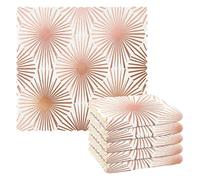 miaozhen Lot de 6 chiffons de nettoyage de voiture avec lignes brillantes or rose - 27,9 x 27,9 cm