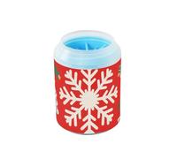 miaozhen Machine de nettoyage des pieds de chien avec flocons de neige et Père Noël rouge sang rouge sang portable poils en silicone souple pour chiens chats cepillos para Perros