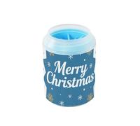 miaozhen Merry Christmas Nordic Snowflake Indigo Gold Station de nettoyage des pattes de boue portable en silicone doux essentiel pour tous les propriétaires d'animaux de compagnie pour chiens et