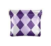 miaozhen Mini porte-cartes étanche à carreaux en losange lavande pour sac à main pour femme Guarda monedas para carro, Lavande - Losange à carreaux, 1 size