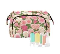 miaozhen Motifs de roses 3D Visuel Grande capacité Pochette à bijoux de voyage pour accessoires de voyage