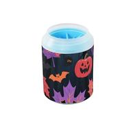 miaozhen Mystérieuses feuilles d'érable violettes pour Halloween - Tasse de nettoyage réutilisable avec brosse de massage douce - Nettoie en douceur les pattes après les promenades cepillos para